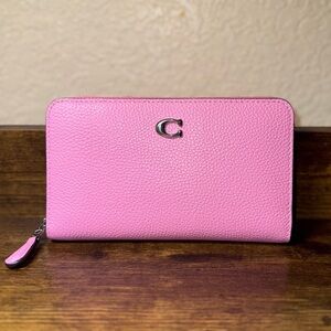 Coach Pink Leather Wallet